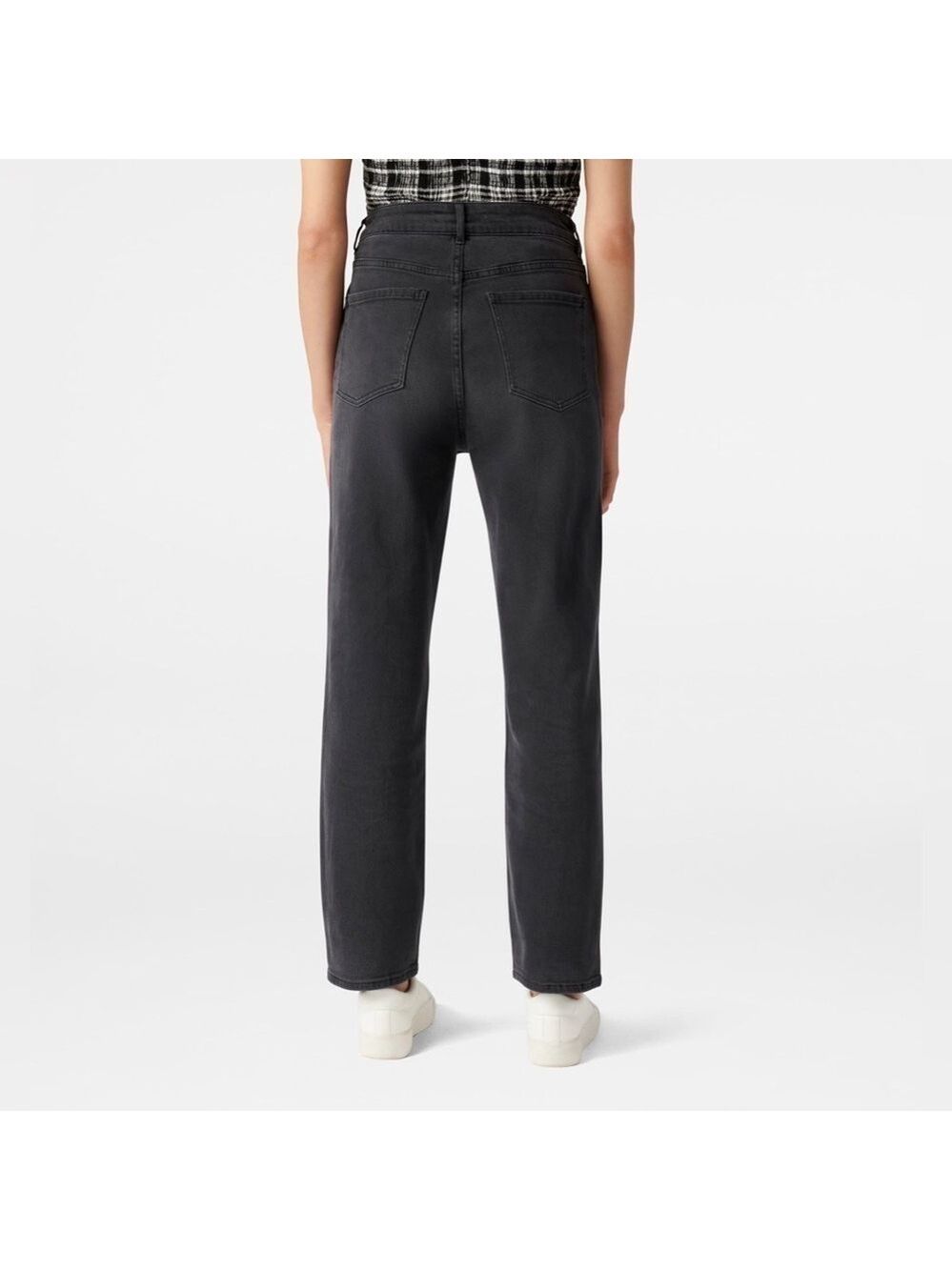 Forever New Eva High Rise Mom Jeans 6 Washed Black - Picture 2 of 11